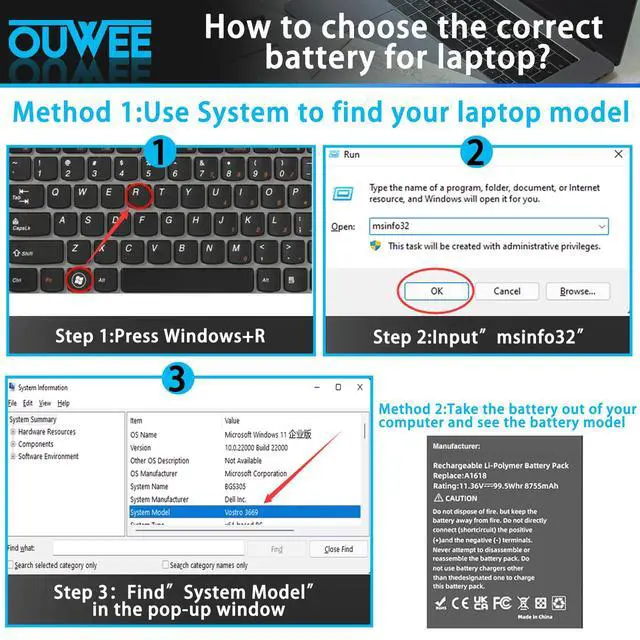 Alt view image 4 of 5 - OUWEE A1618 Laptop Battery A1398 A1494 Compatible with MacBook Pro 15 inch Mid 2015 Mid 2014 Late 2013 Version EMC 2910 2909 2881 2876 2745 2674 Capacity 11.36V 99.5Wh 8755mAh