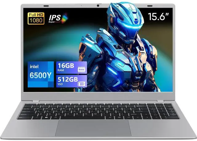 Main image of UOWAMOU 15.6 IPS-FHD-Laptop, 16GB RAM 512GB SSD 6500Y (up to 3.4GHz), Multi-Ports Lightweight Computer for Student-Home WiFi 5 BT5.0