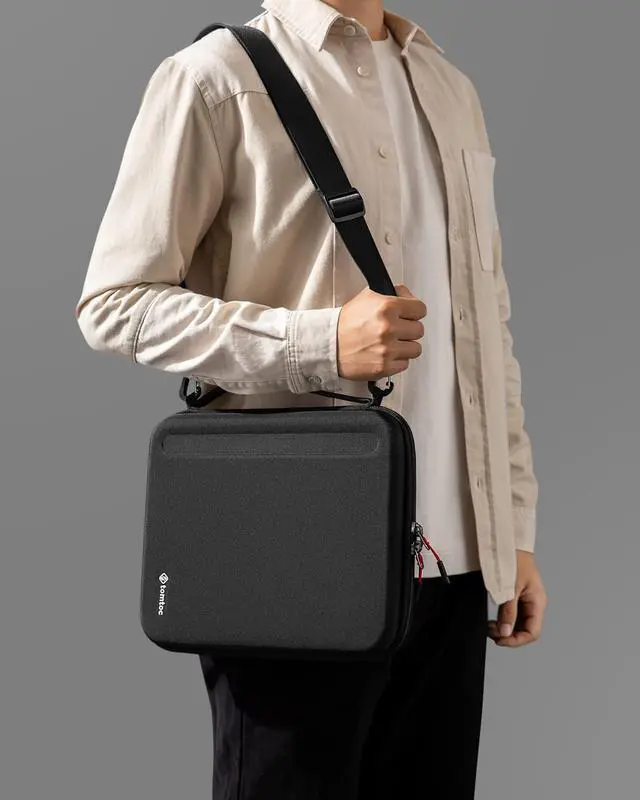 Alt view image 2 of 5 - tomtoc Portfolio Shoulder Bag for 2025 13 Inch iPad Pro M5/M4 & iPad Air M3/M2 2024, 12.9-inch iPad Pro, Protective Case with Accessories Pocket, Carrying Storage for Pencil Pro/Adapter/Magic Keyboard