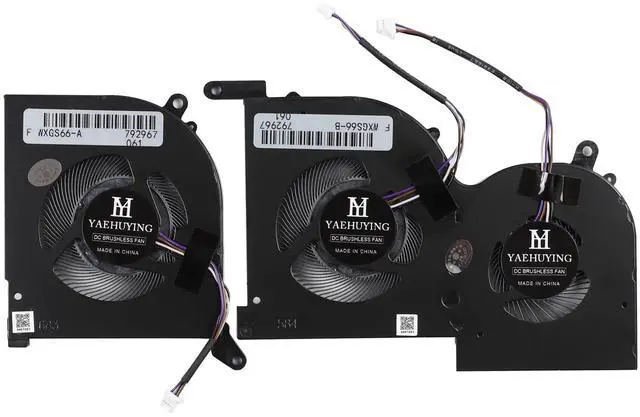 Main image of YAEHUYING New CPU+GPU Fan Replacement for MSI GS66 Stealth MS-16V5 GS66-12U (12th Gen Processor) 12UE 12UG 12UH 12UGS 12UHS, P/N: MS-16V5 16V5-CPU 16V4-G-CW DC5V 1.0A