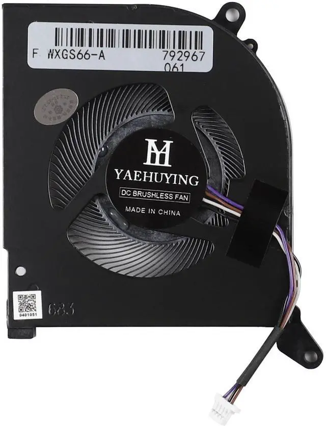 Alt view image 4 of 5 - YAEHUYING New CPU+GPU Fan Replacement for MSI GS66 Stealth MS-16V5 GS66-12U (12th Gen Processor) 12UE 12UG 12UH 12UGS 12UHS, P/N: MS-16V5 16V5-CPU 16V4-G-CW DC5V 1.0A
