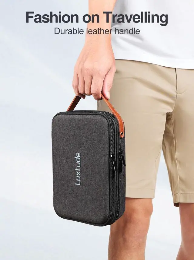 Alt view image 2 of 5 - Luxtude Electronics Organizer Travel Case, Tech Organizers Travel Case, Hard Cases for Electronics, Hard Charger Bag, Portable Cable Bag, Travel Essentials for Charger/Mouse/Cash/Card