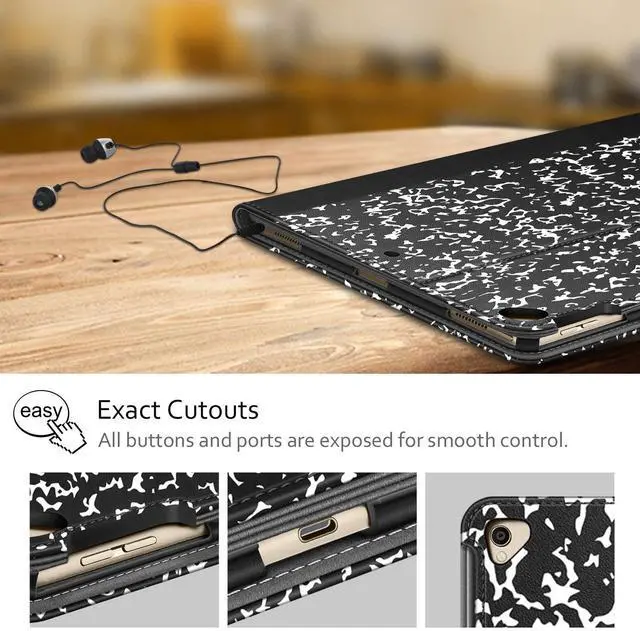 Alt view image 5 of 5 - Fintie Multi-Angle Case, 2017/2015 iPad Pro 12.9 inch (Old Model) 1st & 2nd Gen Case - [Corner Protection] Folio Stand Cover with Pencil Holder & Pocket, Auto Wake/Sleep, Composition B