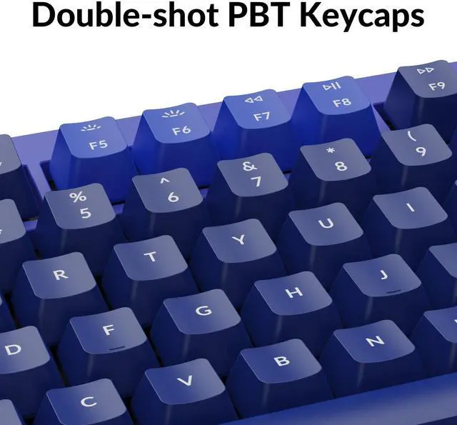 Alt view image 2 of 5 - Keychron Q1 RGB Wired Custom Mechanical Keyboard Knob Version, 75% Layout QMK/VIA Programmable with Hot-swappable Gateron G Pro Brown Switch Double Gasket Compatible with Mac Windows Linux (Blue)