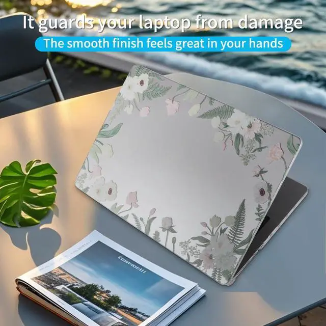 Alt view image 3 of 5 - IMMOENUC for 2025-2021 MacBook Pro 14 M5 M4 M3 M2 M1 Pro/Max Chip (A3434 A3112 A3401 A3185 A2992 A2918) 14 inch Case Matte Hard Shell Plastic Protective Cover Lightweight, Durable (Floral Wreath)