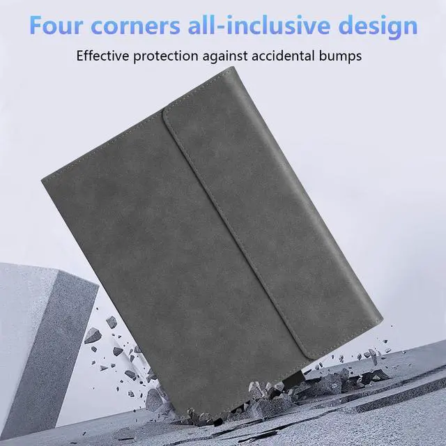 Alt view image 4 of 5 - Protective Case for 10-inch Microsoft Surface Go 3/2/1, Multiple Angle Viewing, Slim Lightweight Cover, Stylus Holder, Light Heat Dissation, Compatible with Type Cover Keyboard, Grey