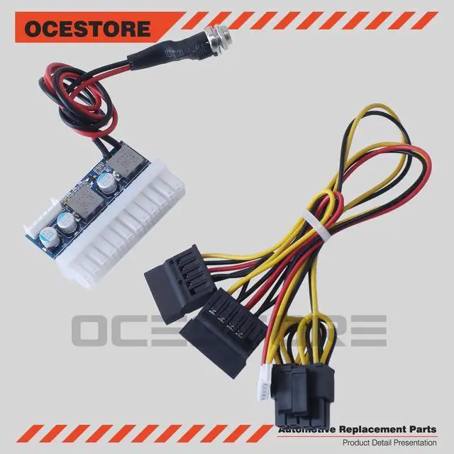 Alt view image 2 of 5 - OCESTORE DC-ATX-160W Power Supply Cable high Power 24pin DC ATX PSU 12V DC Input 160W Peak Output Switch DC-DC ATX Pico PSU Mini ITX PC