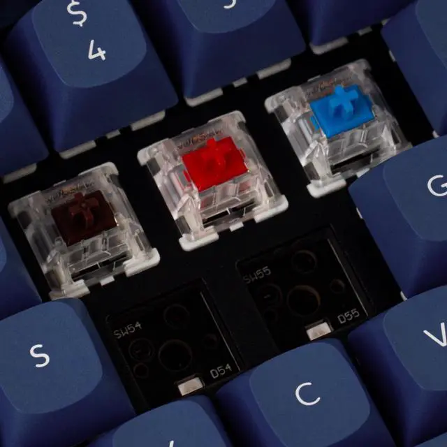 Alt view image 5 of 5 - Keychron Q1 RGB Wired Custom Mechanical Keyboard Knob Version, 75% Layout QMK/VIA Programmable with Hot-swappable Gateron G Pro Brown Switch Double Gasket Compatible with Mac Windows Linux (Blue)