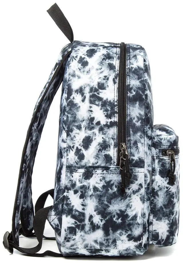 Alt view image 3 of 5 - K-Cliffs Classic Backpack Basic Student Campus Daypack Simple Travel Rucksack with Chromebook Laptop Pocket Water Bottle Holder Padded Straps Printed Black White Marble Pattern