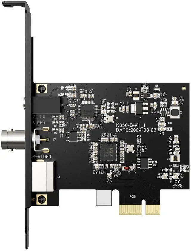 Alt view image 2 of 5 - DigitPro PCIe Capture Card, 1080P@30Hz CVBS S-Video Internal Video Capture Card for Recording from Cable Boxe, Old Video Camera, Camcorder, VCR, PlayStation, Nintendo 64, Sega on OBS