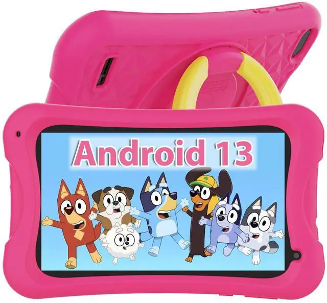 Main image of DigiLand Android Kids Tablet, 7 inch Tablets for Kids, 4+32GB Toddler Tablet with Case Included, Parental Control, 3000mAh Battery, Dual Camera, GMS, BT 5.0 & WiFi (Pink)