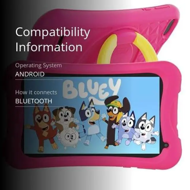 Alt view image 3 of 5 - DigiLand Android Kids Tablet, 7 inch Tablets for Kids, 4+32GB Toddler Tablet with Case Included, Parental Control, 3000mAh Battery, Dual Camera, GMS, BT 5.0 & WiFi (Pink)