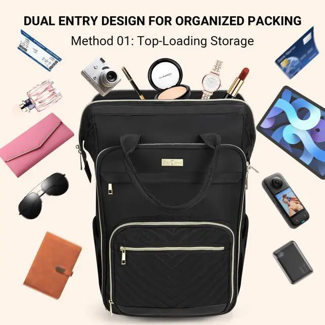 Alt view image 4 of 5 - star cloud Underseat Carry On Luggage with Wheels - Rolling Backpack for Women with Lock, USB & Type-C Charging Port, Personal Item Travel Bag with Wheels, Lightweight Softside Carry-On Suitcase