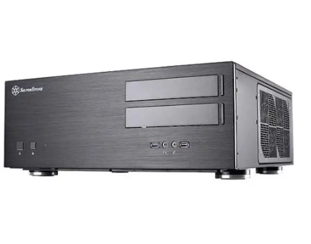 Alt view image 2 of 4 - SilverStone Technology Home Theater Computer Case with Aluminum Front Panel for E-ATX/ATX/Micro-ATX Motherboards GD08B