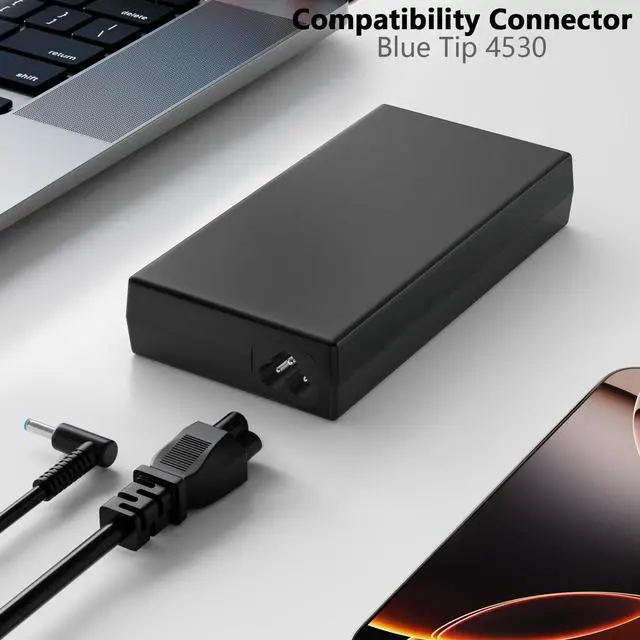 Alt view image 2 of 5 - GKLSPL 19.5V 6.15A Charger Compatible with HP USB-C Dock G5 G2 5TW10UT 5TW10AA 5TW10AA#ABB 5TW10UT#ABA 5TW13AA Omen 15-5000 15-5100 15-5200 USB-C/A Universal Laptop