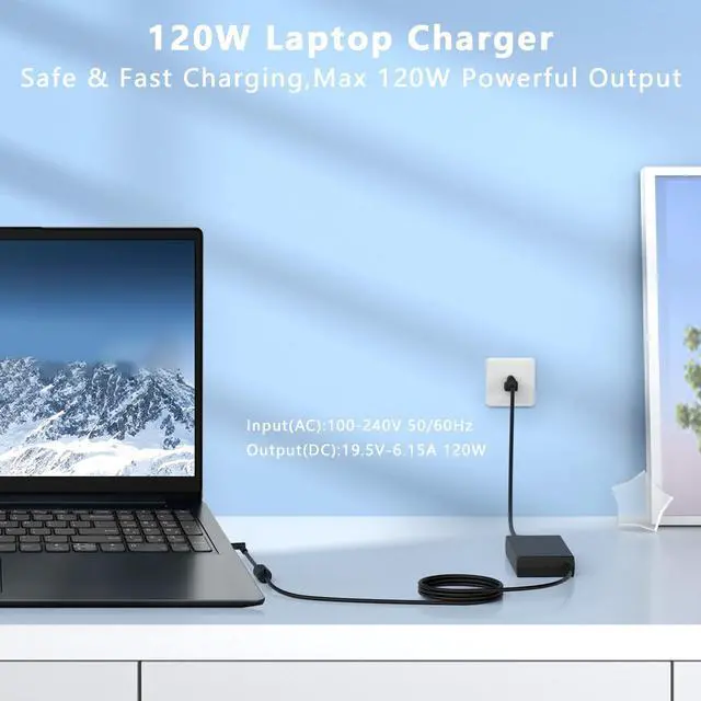 Alt view image 5 of 5 - GKLSPL 19.5V 6.15A Charger Compatible with HP USB-C Dock G5 G2 5TW10UT 5TW10AA 5TW10AA#ABB 5TW10UT#ABA 5TW13AA Omen 15-5000 15-5100 15-5200 USB-C/A Universal Laptop