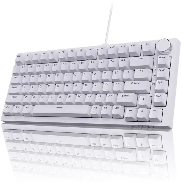 Main image of NACODEX AK820 Gasket Mechanical Keyboard, 75% Wired Hot Swappable Keyboard with Volume Contro Knob, PBT Keycaps, Five-Layer Padding, 82 Keys Gaming Keyboard