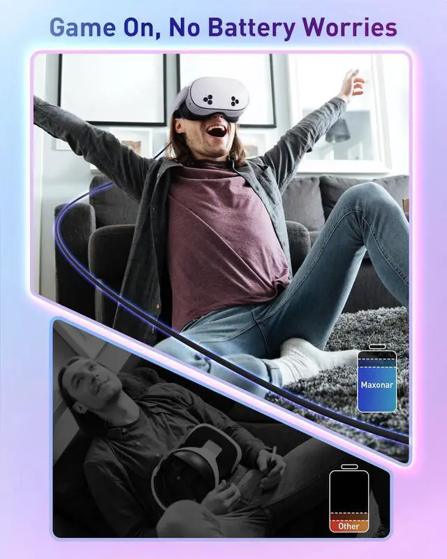 Alt view image 5 of 5 - Maxonar [Next-Gen Chip VR Charging Link Cable 16FT Compatible with Meta 3S/3/Oculus 2/Pico 4 Accessories and PC/SteamVR, Awesome Gift-5Gbps USB 3.0 to USB C Cable-Black