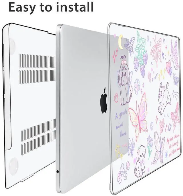 Alt view image 5 of 5 - HOHAIYOO Compatible with MacBook Air 15 inch Case 2025 2024 2023 Release M4 A3241 M3 A3114 M2 A2941 with Liquid Retina Display, Hard Shell Case&Keyboard Cover&Webcam Cover&Screen Protector, Cute Puppy