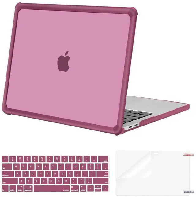 Main image of MOSISO Compatible with MacBook Pro 13 inch Case M2 2025-2016 A2338 M1 A2251 A2289 A2159 A1989 A1708 A1706, Anti-Cracking Heavy Duty Plastic TPU Bumper Hard Case&Keyboard Skin&Screen Film, Wine Red
