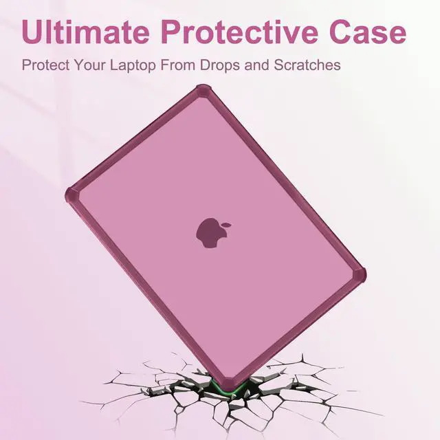 Alt view image 3 of 5 - MOSISO Compatible with MacBook Pro 13 inch Case M2 2025-2016 A2338 M1 A2251 A2289 A2159 A1989 A1708 A1706, Anti-Cracking Heavy Duty Plastic TPU Bumper Hard Case&Keyboard Skin&Screen Film, Wine Red