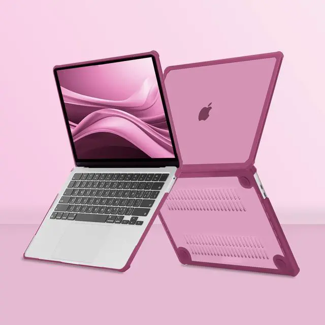 Alt view image 4 of 5 - MOSISO Compatible with MacBook Pro 13 inch Case M2 2025-2016 A2338 M1 A2251 A2289 A2159 A1989 A1708 A1706, Anti-Cracking Heavy Duty Plastic TPU Bumper Hard Case&Keyboard Skin&Screen Film, Wine Red