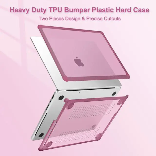 Alt view image 5 of 5 - MOSISO Compatible with MacBook Pro 13 inch Case M2 2025-2016 A2338 M1 A2251 A2289 A2159 A1989 A1708 A1706, Anti-Cracking Heavy Duty Plastic TPU Bumper Hard Case&Keyboard Skin&Screen Film, Wine Red