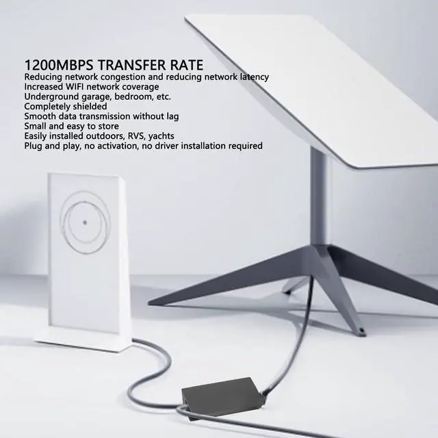 Alt view image 4 of 5 - Ethernet Adapter for Satellite Internet V2 Gen2, Wired Network Connection for Rectangle Dish