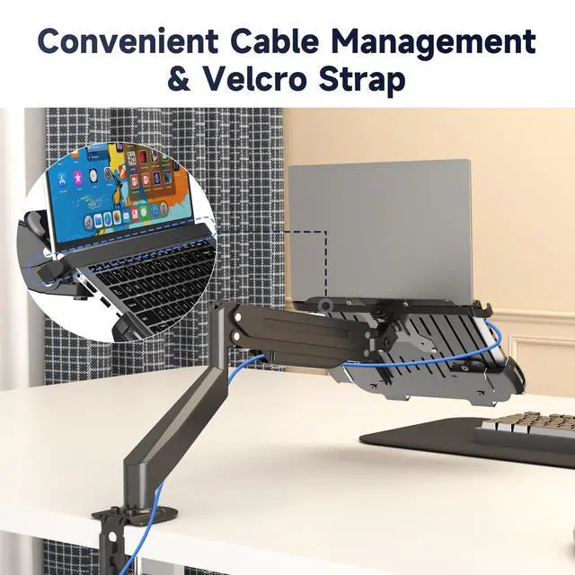 Alt view image 5 of 5 - suptek Adjustable 13 to 18 inch Laptop VESA Arm Mount Tray for Monitor Arms and Stands (Tray Only),Fits 75x75/ 100x100 mm VESA Mount Holes,and Supports Weight up to 10lbs,Black(TP007)