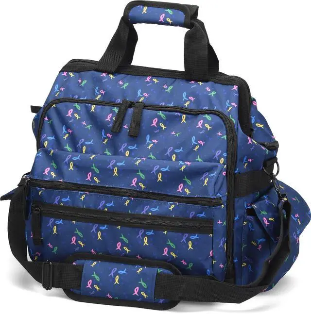 Main image of Nurse Mates Ultimate Nursing Bag | Multiple Compartments | Laptop Pocket | Durable Zippers | Ribbon Hearts