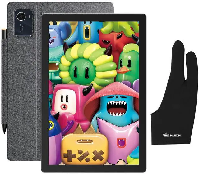 Main image of HUION Kamvas Slate 10 Standalone Drawing Tablet No Computer Needed with Full-Laminated Screen, 10.1" Digital Art Tablet with 4096 Levels Stylus Pen, Glove, Android 12, 8GB+128GB for Artist Beginner