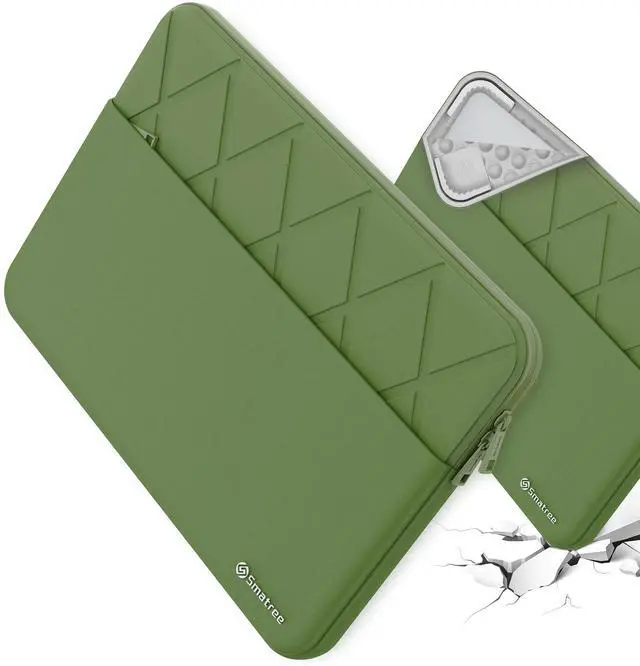 Main image of Smatree Laptop Sleeve for 14 inch HP Elite x360 1040 G11/G9/G10 2-in-1, Elite c645 G2/c640 G3, Chromebook 14a/14at, Chromebook x360 14a/14at/14b, for HP Dragonfly Pro, Case with Pocket, Green (E425G)