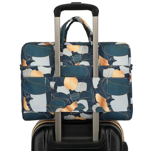 Alt view image 3 of 5 - DACHEE Laptop Shoulder Bag for 15 Inch/15.6 Inch Macbook Pro (New Leaves, 15 inch/15.6 inch)