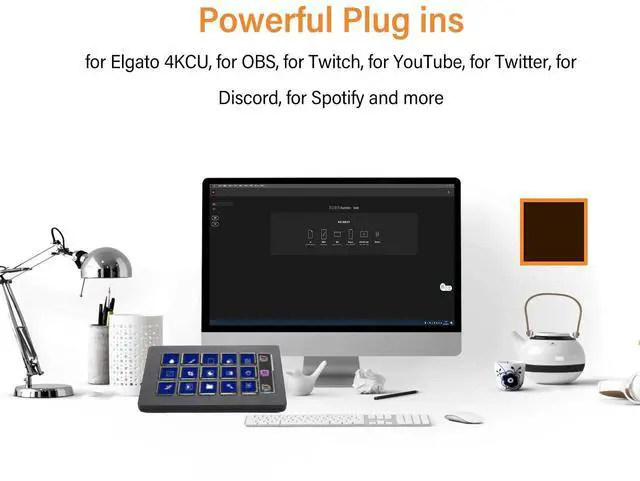 Alt view image 3 of 5 - 15 Keys LCD Custom Keyboard, Streaming Studio Controller Keypad for 4KCU, for OBS, for, for, for, for Discord, for Spotify