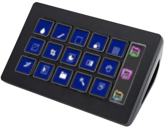 Main image of 15 Keys LCD Custom Keyboard, Streaming Studio Controller Keypad for 4KCU, for OBS, for, for, for, for Discord, for Spotify