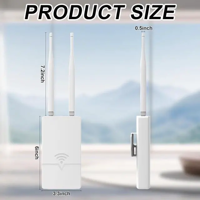 Alt view image 5 of 5 - Outdoor Starlink WiFi Extender for Starlink Gen 3 Router, 300Mbps Starlink Signal/WiFi Repeater, 0.3KM Signal Coverage, IP65 Waterproof, Up to 56 Devices for Farm/Yard/RV/Campsite
