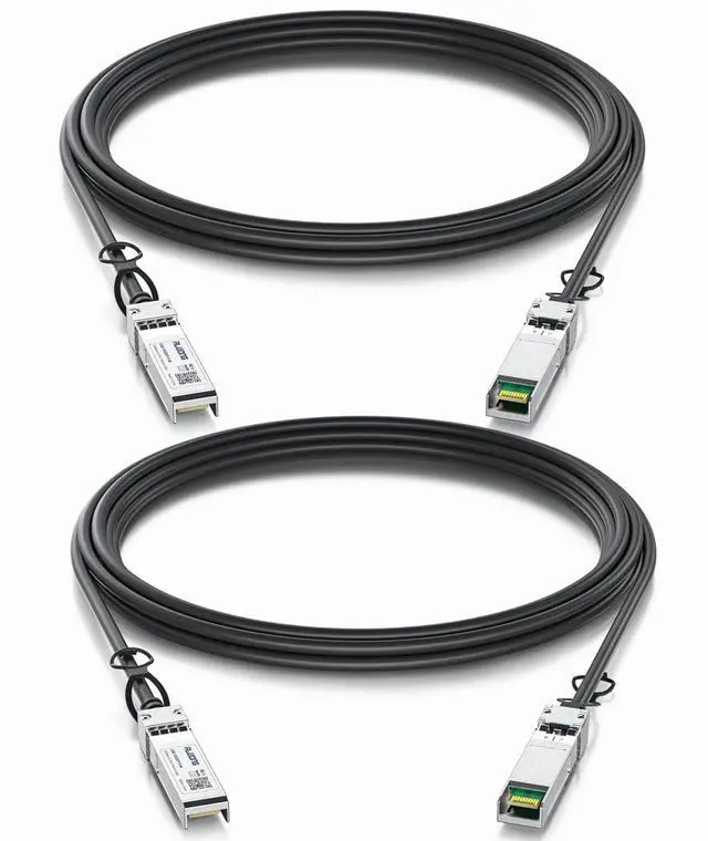 Main image of 2-Pack 1m/3.28ft 10G Direct Attach Copper Cable, SFP+ Passive Twinax DAC Cable for Cisco SFP-H10GB-CU1M, Ubiquiti, Arista, D-Link, Intel, Meraki, Mikrotik, Netgear, TP-Link etc.