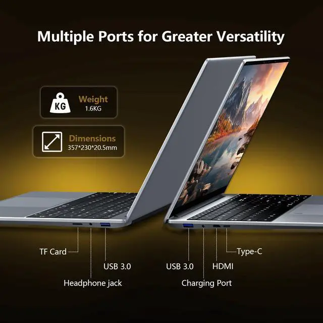 Alt view image 5 of 5 - KUMNOSAL 2025 Laptop Computer,15.6 inch Gaming Laptop, Ryzen 5 7430U, Radeon Graphics, 16 GB RAM,1TB SSD, Wi-Fi 5, Long Battery Life, Win 11 Pro & Offic, Backlit Keyboard,ryzen 5 laptops