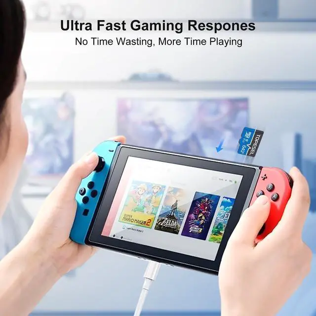 Alt view image 4 of 5 - TOPESEL 5-Pack 64GB Micro SD Card Class 10 Micro-SDXC Memory Card UHS-I, High Speed Flash TF Card for Security Camera/Smartphone/Drone/Dash Cam/Tablet/PC, C10, U1, 64GB 5Pack