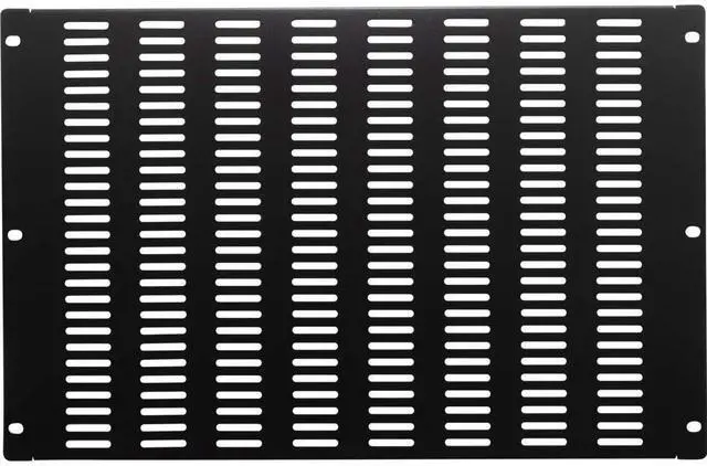 Main image of NavePoint 7U Blanking Panel, Slotted, Flanged, 19 inch Wide Network Server Rack or Server Cabinet, Filler Panel, Steel, Hardware Included