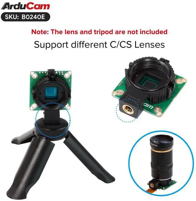 Alt view image 2 of 5 - UCTRONICS Arducam for Raspberry Pi HQ Camera, 12.3MP IMX477 Camera Module for Raspberry Pi5/4B/3B+/Zero