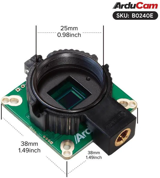 Alt view image 3 of 5 - UCTRONICS Arducam for Raspberry Pi HQ Camera, 12.3MP IMX477 Camera Module for Raspberry Pi5/4B/3B+/Zero