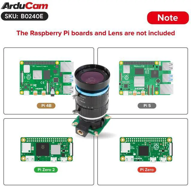 Alt view image 4 of 5 - UCTRONICS Arducam for Raspberry Pi HQ Camera, 12.3MP IMX477 Camera Module for Raspberry Pi5/4B/3B+/Zero