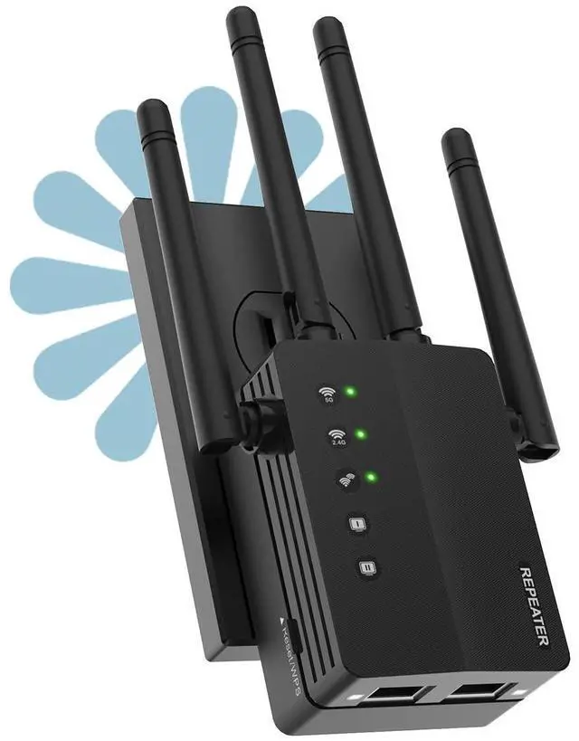 Main image of AOOEPU WiFi Booster, 1200Mbps WiFi Extender Signal Booster for Home, 12880 Sq Ft Coverage, 105 Devices, Dual Band 2.4/5GHz Internet Extender WiFi Booster