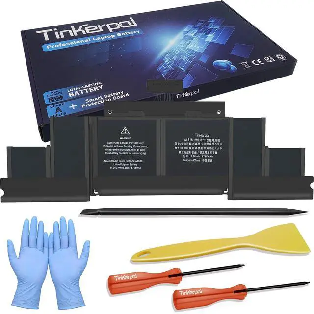 Main image of Tinkerpal A1618 Laptop Battery Compatible with MacBook Pro 15 inch Retina A1398 Mid 2015 Ver 11.36V 99.5Wh