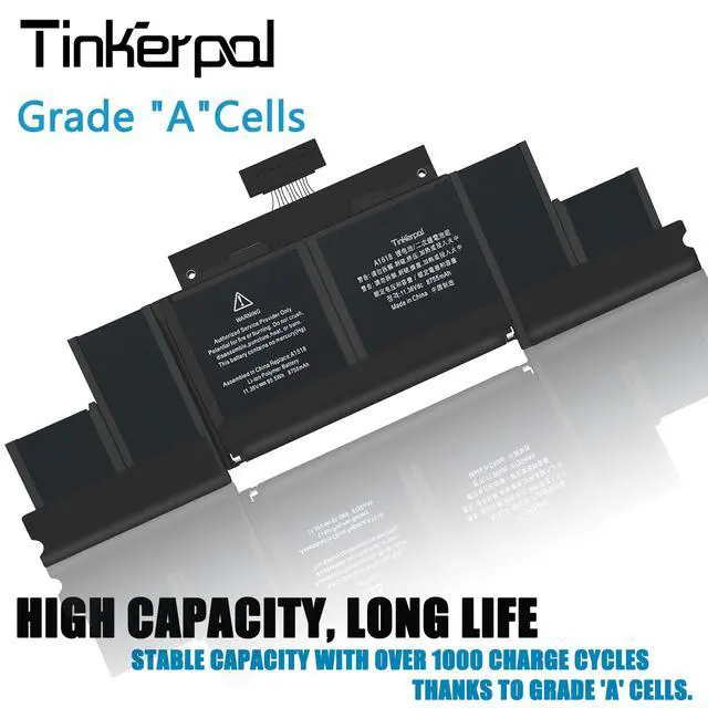 Alt view image 2 of 5 - Tinkerpal A1618 Laptop Battery Compatible with MacBook Pro 15 inch Retina A1398 Mid 2015 Ver 11.36V 99.5Wh