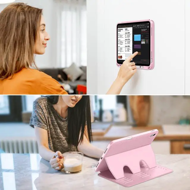 Alt view image 3 of 5 - VIKESI Case for iPad (A16) 11-inch 2025 and iPad 10th/11th Generation 10.9 Inch 2022,Multiple Angles Magnetic Stand Cover,Shockproof Back,Pencil Holder,and Auto Sleep/Wake,Pink