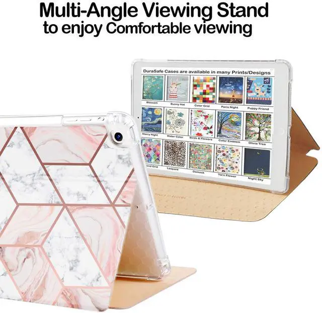 Alt view image 4 of 5 - DuraSafe Cases for iPad PRO 10.5 Inch 2017 Air 10.5 3rd Generation 2019 [ Air 3 ] A1701 A2152 A2123 MQF12LL/A MQEY2LL/A MQF22LL/A TPU Ultra Printed Flip Case with Corner Protection - Marble Pink
