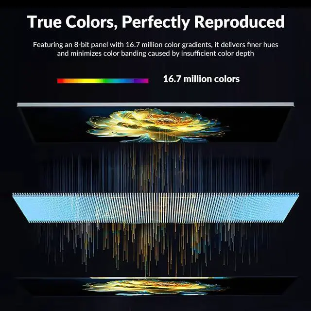 Alt view image 3 of 5 - Great voell 32" 4K UHD Computer Monitor  3840×2160p, 100% sRGB, 178° Viewing Angle, HDMI & DisplayPort, VESA 100x100mm, Black