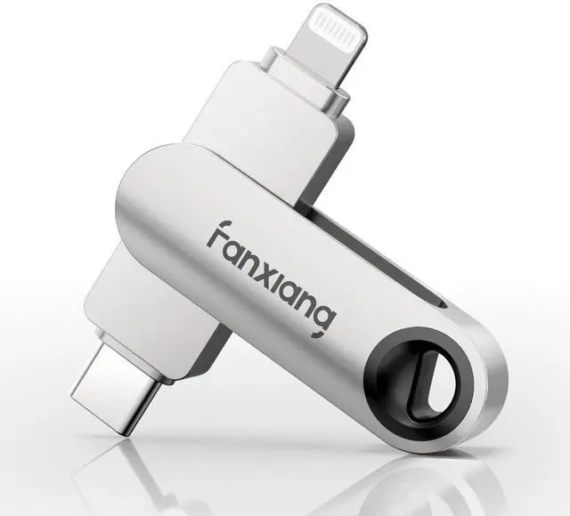 Main image of fanxiang 256GB Flash Drive for iPhone/iPad, 2-in-1 Photo Stick USB Memory Stick Thumb Drive, External Storage for Photos, Music, Videos- Compatible with Lightning/USB Type-C, MFi Certified